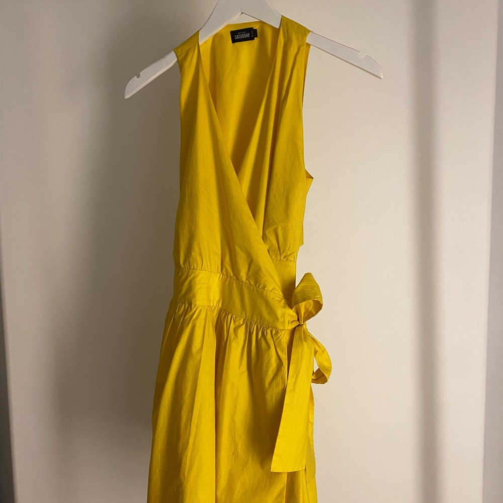 Kate Spade Yellow Wrap Around Dress